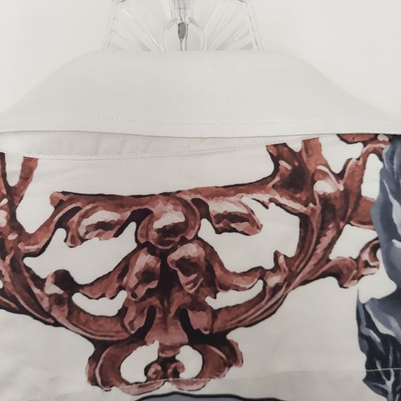 Alex Vando Premium Shirt Button Up Size Large Lions Horse Chains Club Party - Picture 8 of 9